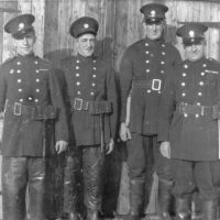 AFS Chenies & Latimer, 1939-45. Sam Beeson, Fimmy Atkins, Alf Holloway and George Hearn. From the collection of Rose Maling.