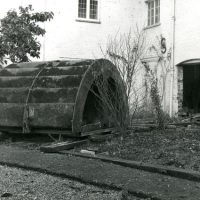 Dodd's Mill. Removal of the Waterwheel, 1966. credit: John Mullett (photographer)