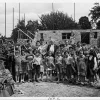 Pightle construction school visit, 1950