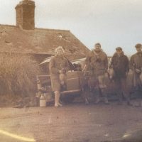 Shep Whites, 1950's. Tim Ashby with his parents and a friend after shooting on the mud flats.