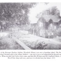 The home of the Dowager Duchess Adeline, Woodside (House) was once a boarding school. Photo from the collection of Colin Seabright. Used with kind permission from Carolyn Birch.