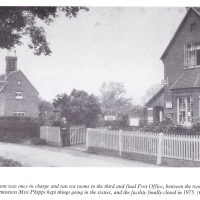 H. W. Wilson was once in charge and ran tea rooms in the third and final Post Office, between the two pubs. Sub Postmistress Miss Phipps kept things going in the sixties, and the facility finally closed in 1975. From the collection of Colin Seabright. Also the Old Village Shop. Used with kind permission from Carolyn Birch. The Post Office has had three homes in its time.
